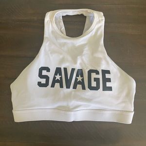 Savage Barbell High Neck Sports Bra